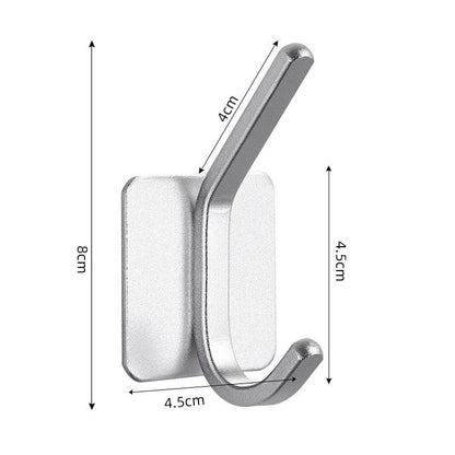 Adhesive Wall Hooks Mounted Door Key Cloth Coat Bathroom Robe Hanger Kitchen Hardware Rack Shelf Bag Hook Organizer For Hanging  Bathroom Toilet Sticky Hook