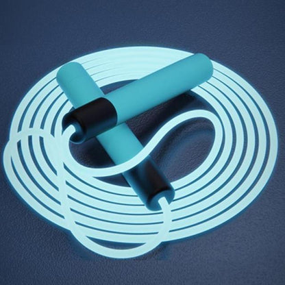 Adjustable Night Glowing Skipping Rope Luminous Jump Ropes Exercise LED Light Up Outdoor Fitness Training Luminous Adjustable Skipping Rope Glowing Tangle Free Jumping Rope For Girls Women Men Fitness Exercise Workout 2.8m