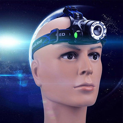 Adjustable Rechargeable Waterproof Brightest Zoomable LED Lightweight Hands Free Headlamp High Power For Adult Hunting Camping Running Hiking Riding Fishing Rechargeable T6 Chip Headlight