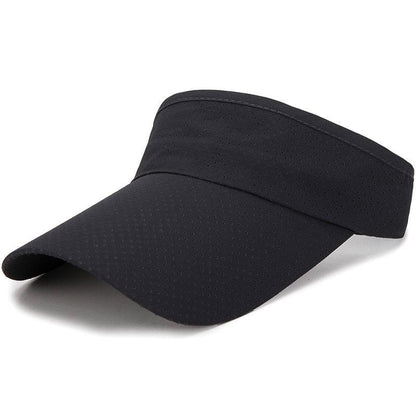 Adjustable Summer Breathable Hats Men Women Sun Protection Sports Golf Tennis Visor Hat Adjustable Visor UV Protection Top Empty Solid Sports Outdoor Running Sunscreen Strong Cap