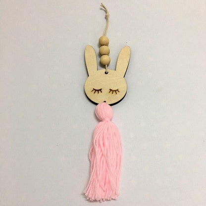 Adorable Sleepy Eye Eyelash Kids Room Decoration Crafts Wood  Wall Hanging Stars Decorative Beads Tassel Photography Props Gift For Kids Bedroom Decor Makeup Sticker For Girls Room Wall Art
