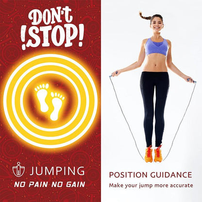Adult Children Jump Skipping Rope With Non Slip Jumping Rope Sport Jump Rope Large Rubber Exercise Workout For Home Gym Flooring Non-Slip Oval Design Equipment For Workout Excercise And Fitness