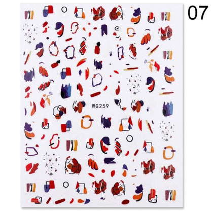 Alphabet Love Shaped  Pattern 3D Nail Stickers Slider Valentine Day Decals Foil For Love Nail Art Decoration Pop Art Nail Stickers Sexy Girl Designs Comics Water Transfer Decals Manicure Lips Nail Art Decorations Slider Nail Art Stickers