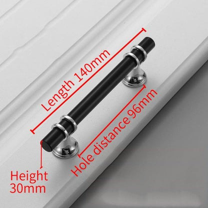 Aluminum Alloy Black Gold Door Handle Wardrobe Kitchen Cabinet Drawer Solid Handle Furniture Handle European Modern Hardware Modern Furniture Cupboard Door Drawer Handles