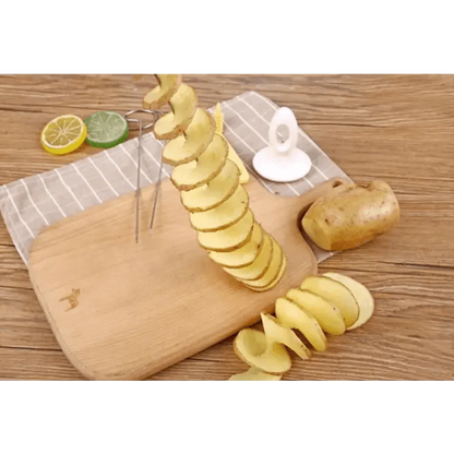 Amazing 2PC Potato Spiral Cutter Cucumber Slicer Kitchen Accessories Vegetable Spiralizer Spiral Potato Cutter Slicer Kitchen Gadgets