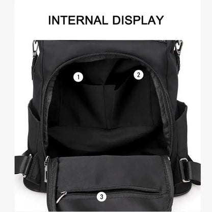 Amaznig Anti-theft Backpack In Waterproof Fabric Large Shoulder Bag With Large Capacity For Women And Men