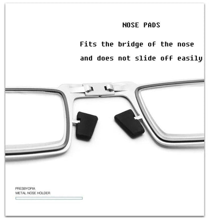 Anti-Light Reading Glasses Metal Foldable Presbyopia Eyewear With Case Thin Magnifying Glasses  Safety Glasses With Clear Anti Fog Scratch Resistant Wrap-Around Lenses No-Slip Grips Glasses For Men Women+3+3.5+4