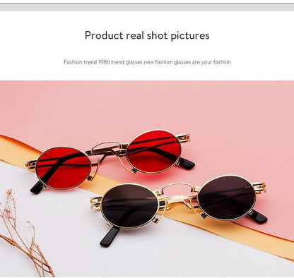 Anti Reflective Retro Eyeglasses Metal Oval Shape  Sunglasses For Women & Men Retro Design  Sun Glasses For Unisex New Colorful Frames New Popular Design