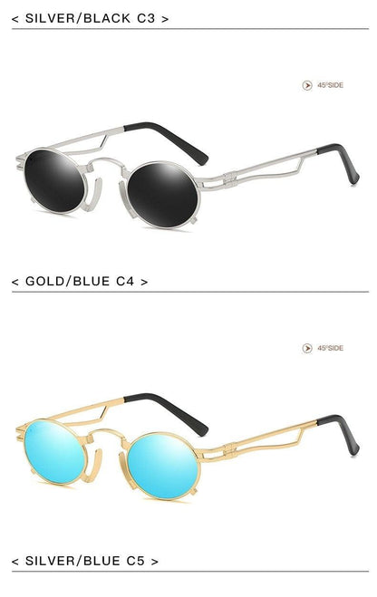 Anti Reflective Retro Eyeglasses Metal Oval Shape  Sunglasses For Women & Men Retro Design  Sun Glasses For Unisex New Colorful Frames New Popular Design