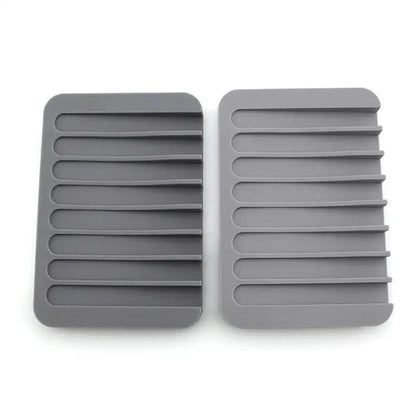 Anti-Skidding Home Improvement Silicone Flexible Bathroom Fixtures Bathroom Hardware Tray Soap Dish for Shower Waterfall Soap Holder Soap Tray Soap Saver Drainer Flexible Silicone For Shower Bathroom Kitchen Counter Top Keep Soap Bars Dry Clean Easy Clean