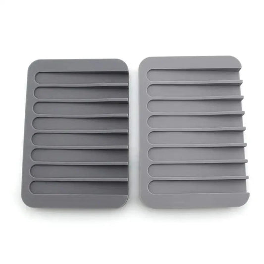 Anti-Skidding Home Improvement Silicone Flexible Bathroom Fixtures Bathroom Hardware Tray Soap Dish for Shower Waterfall Soap Holder Soap Tray Soap Saver Drainer Flexible Silicone For Shower Bathroom Kitchen Counter Top Keep Soap Bars Dry Clean Easy Clean
