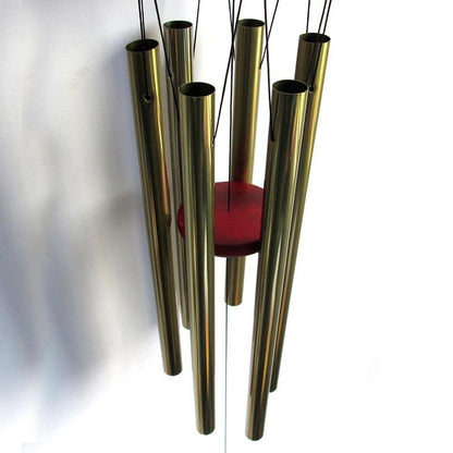 Antique Amazing Grace Wind Chimes Outdoor Large Deep Tone Resonant 6 Memorial Tube Copper Wind Chimes Chapel Bells Wind-chimes Hanging Home Decoration Elegant Chime Soothing Rich Tone for Mom Decent Gift For Housewarming & Christmas