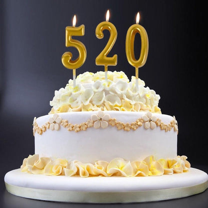 Arabic Number 0-9 Wax Candles Number Candles Cake Numeral Candles Number 0-9 Glitter Cake Topper Decoration For Birthday Wedding Reunion Theme Part Digital Cake Topper Kids Children Party Happy Birthday Ornament Cakes Top Decoration Accessories