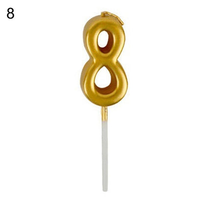 Arabic Number 0-9 Wax Candles Number Candles Cake Numeral Candles Number 0-9 Glitter Cake Topper Decoration For Birthday Wedding Reunion Theme Part Digital Cake Topper Kids Children Party Happy Birthday Ornament Cakes Top Decoration Accessories