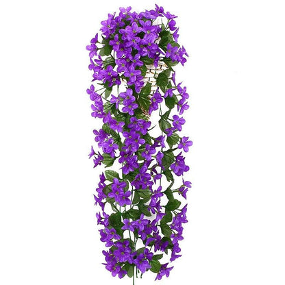 Artificial Flower Wisteria Basket Wall Hanging Flower Party Decoration Simulation For Valentine's Day Wedding Birthdays Hanging Basket Lifelike Garland for Home Wedding Garden/Yard String Floral Decoration