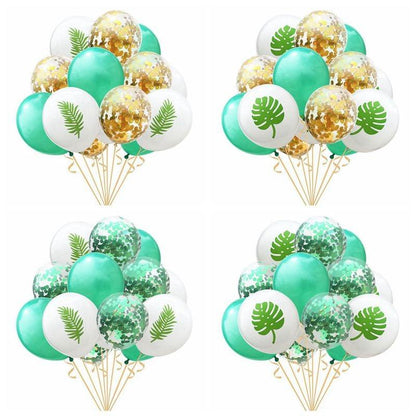 Artificial Tropical Palm Leaves For Hawaiian Luau Beach Birthday Jungle Party Wedding Home Table Decoration Accessories  Tropical Leaves with Stems Jungle Leaves Decorations for Hawaiian Luau Party Beach Baby Shower Wedding Birthday Decorations