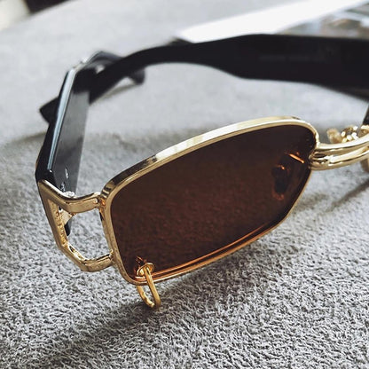 Attractive Sunglasses Square Shape Eyeglasses Metal Black Lenses For Men Women Sun Glasses for Outdoor Travel Driving Sunglasses