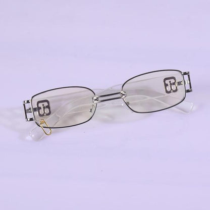 Attractive Sunglasses Square Shape Eyeglasses Metal Black Lenses For Men Women Sun Glasses for Outdoor Travel Driving Sunglasses