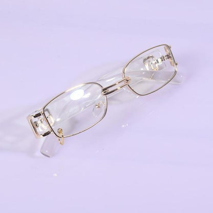 Attractive Sunglasses Square Shape Eyeglasses Metal Black Lenses For Men Women Sun Glasses for Outdoor Travel Driving Sunglasses