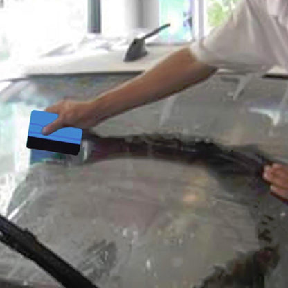 Auto Styling Vinyl Carbon Fiber Window Ice Remover Cleaning Wash Car Scraper With Felt Squeegee Tool Film Wrapping Accessories Vehicle Vinyl Wrap Window Tint Film  Plastic Felt Edge Squeegee For Car Vinyl Scraper Decal Applicator