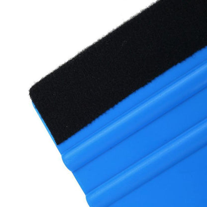 Auto Styling Vinyl Carbon Fiber Window Ice Remover Cleaning Wash Car Scraper With Felt Squeegee Tool Film Wrapping Accessories Vehicle Vinyl Wrap Window Tint Film  Plastic Felt Edge Squeegee For Car Vinyl Scraper Decal Applicator