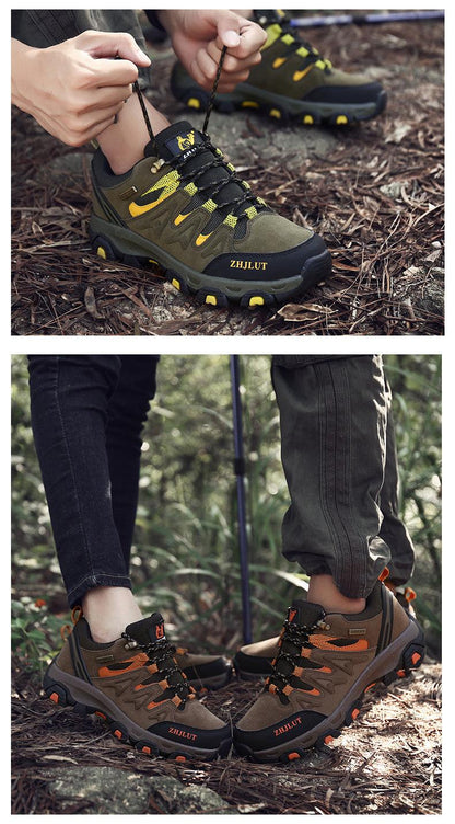 Autumn Winter Sports Shoes Outdoor Training Hiking Men's Shoes Camping Women's Non-Slip Wear-Resistant Hiking Shoes Men Low Top Outdoor Walking Leather Trail Shoes