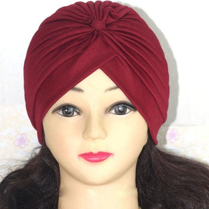 Autumn Winter Warm Headwear Soft Shine Silver Gold Lightweight Knot Twist Turban Headbands Cap Casual Streetwear Hats For Women