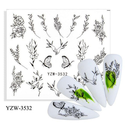 Avocado Fruit Transfer Nail Stickers Charms Winter Water Sticker For Nails Sliders Character Image Tattoo Decal Decoration Cute Summer Nail Art Stickers Summer Fruit Stickers on Nails Unicorn Banana Cherry Avocado Dog Strawberry Nail Art Decals