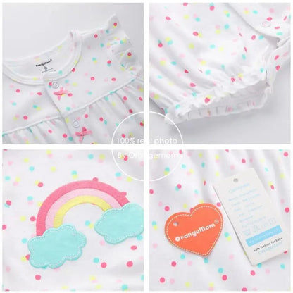 Baby Girl Clothes One-Piece Jumpsuits Baby Clothing Cotton Short Romper Infant Girl Clothes