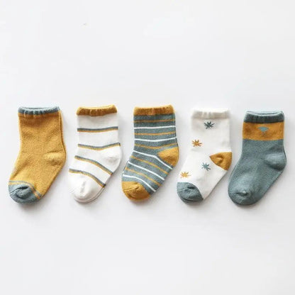 Baby Girls Cotton Cartoon Autumn Socks For Newborn Toddler Unique Style Soft Material Cute Colors