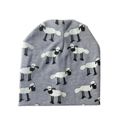Baby Knit Cotton Cartoon Printed Baby Caps For Boys And Girls For Autumn And Winter Soft And Warm Cap