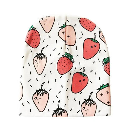 Baby Knit Cotton Cartoon Printed Baby Caps For Boys And Girls For Autumn And Winter Soft And Warm Cap