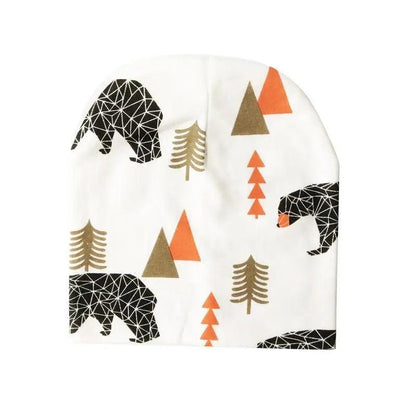 Baby Knit Cotton Cartoon Printed Baby Caps For Boys And Girls For Autumn And Winter Soft And Warm Cap