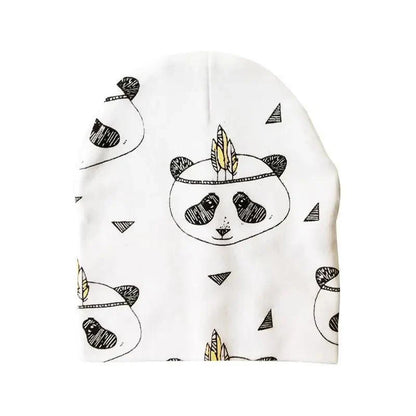 Baby Knit Cotton Cartoon Printed Baby Caps For Boys And Girls For Autumn And Winter Soft And Warm Cap