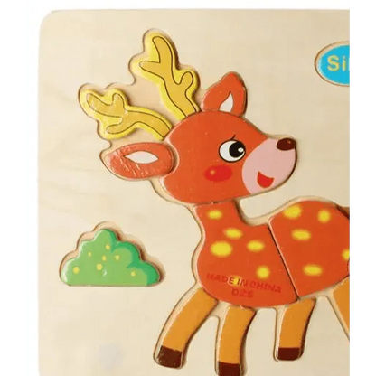 Baby Wooden Puzzle Toys for Toddlers Developing Educational Kids Toys For Children Game Cartoon Animal Gift 3 Years
