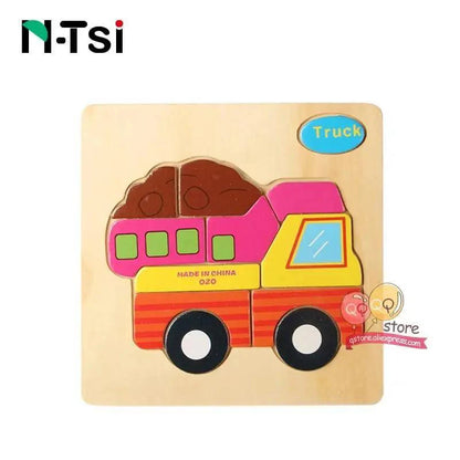 Baby Wooden Puzzle Toys for Toddlers Developing Educational Kids Toys For Children Game Cartoon Animal Gift 3 Years