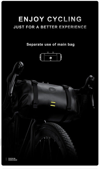 Bicycle Bag Waterproof Big Capacity Handlebar Bag 2 Piece Front Tube Cycling Bag  Bike Accessories Bike Bag Waterproof Bike Handlebar Bag Bicycle For Sport Bicycle Cycling Accessories