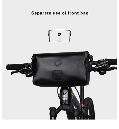 Bicycle Bag Waterproof Big Capacity Handlebar Bag 2 Piece Front Tube Cycling Bag  Bike Accessories Bike Bag Waterproof Bike Handlebar Bag Bicycle For Sport Bicycle Cycling Accessories
