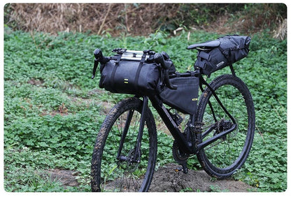 Bicycle Bag Waterproof Big Capacity Handlebar Bag 2 Piece Front Tube Cycling Bag  Bike Accessories Bike Bag Waterproof Bike Handlebar Bag Bicycle For Sport Bicycle Cycling Accessories
