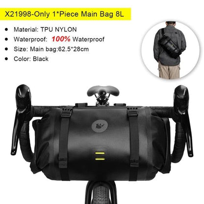 Bicycle Bag Waterproof Big Capacity Handlebar Bag 2 Piece Front Tube Cycling Bag  Bike Accessories Bike Bag Waterproof Bike Handlebar Bag Bicycle For Sport Bicycle Cycling Accessories