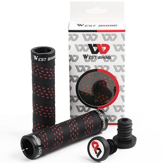 Bicycle Handlebar Grips Cycling Bicycle Accessories Non-Slip Bicycle Handlebar Grips Bike Handle Ergonomic Shockproof Bicycle Handle Grip With Adjustable Aluminum Lock For Mountain Bike