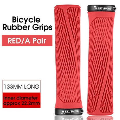 Bicycle Handlebar Grips Cycling Bicycle Accessories Non-Slip Bicycle Handlebar Grips Bike Handle Ergonomic Shockproof Bicycle Handle Grip With Adjustable Aluminum Lock For Mountain Bike