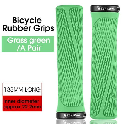 Bicycle Handlebar Grips Cycling Bicycle Accessories Non-Slip Bicycle Handlebar Grips Bike Handle Ergonomic Shockproof Bicycle Handle Grip With Adjustable Aluminum Lock For Mountain Bike