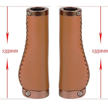 Bicycle Locking Grip Wear-Resistant Leather Non-Slip Grip Cover Mountain Bike Handlebar Lock-on Bike Handlebar Grips Locking Non-Slip-PU Bicycle Handle Grip Widen Holding Surface For Cycling Mountain And Bicycles Accessories