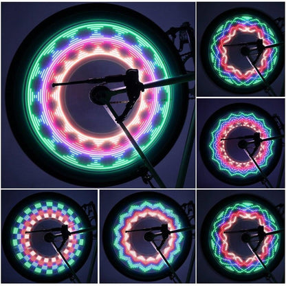Bicycle Motorcycle Tire Wheel Lights LED Flash Spoke Light Lamp Outdoor Cycling Lights For 24 Inches Wheel LED Outdoor Bicycle Tire Safety Light Bike Spoke Decorations Glow Light In Dark Bike Accessories