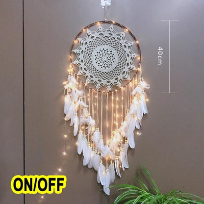 Big Dream Catcher Hanging/Light Decoration Dream Catcher Moon Dream Catcher Room Home Decor Dream Catcher Gifts For Mom Friends Women Girls Wall Decor Bedroom Decoration