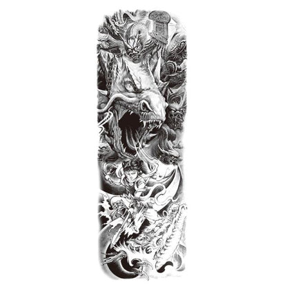 Big Realistic Tiger Tattoo Waterproof Temporary Dragon Flower Sticker Full Arm Large Size Sleeve Big Luxury Design For Mens
