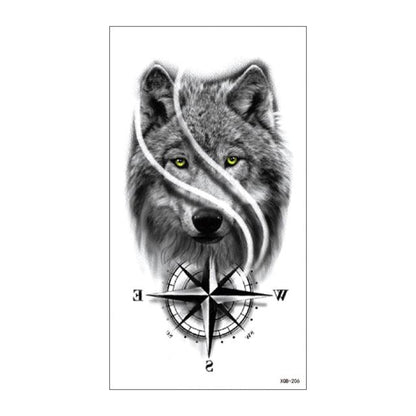 Big Tiger Lion Waterproof Temporary Sticker Tattoo Arm Legs Fake Tattoo Stickers For Adults Realistic Luxury Design For Mens Womens