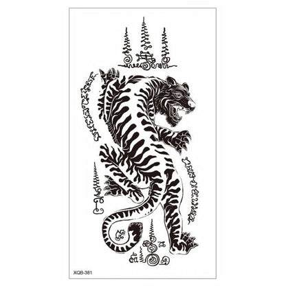 Big Tiger Lion Waterproof Temporary Sticker Tattoo Arm Legs Fake Tattoo Stickers For Adults Realistic Luxury Design For Mens Womens