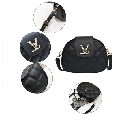 Black Beauty Women's Shoulder Crossbody Bag For Females Fashionable Handbag PU Famous Designer Clutch